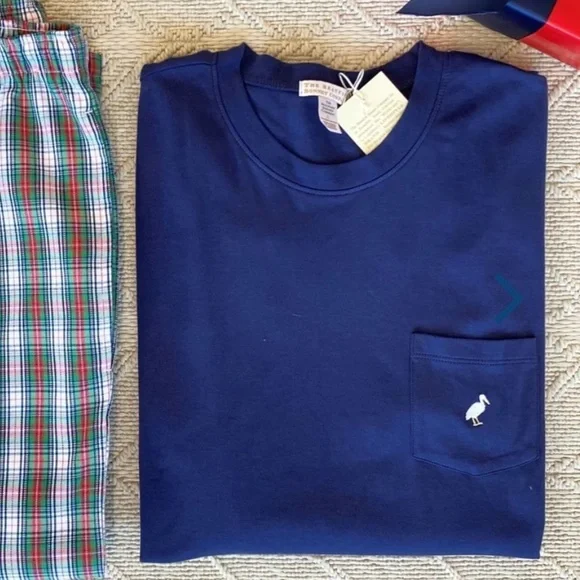 NWT TBBC Men’s L/S Nantucket Navy Carter Crewneck Stork Shirt - Picture 3 of 3